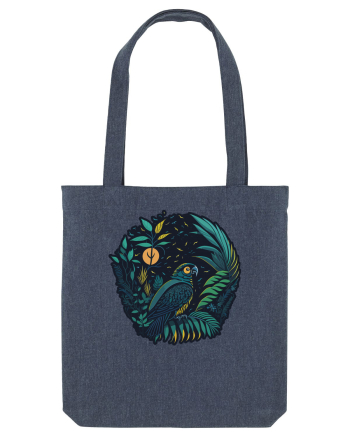 Parrot moon jungle  Midnight Blue
