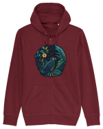 Parrot moon jungle  Hanorac cu fermoar Unisex Connector