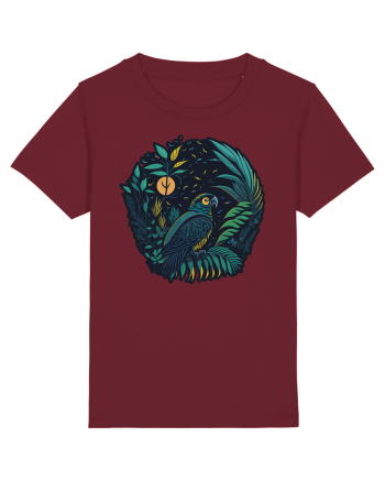 Parrot moon jungle  Burgundy