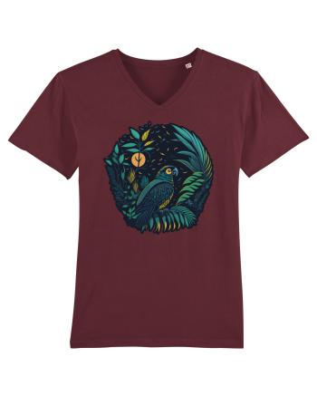 Parrot moon jungle  Burgundy