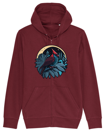 Red cardinal moon jungle  Burgundy