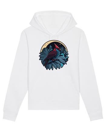 Red cardinal moon jungle  White