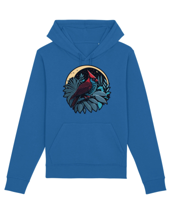 Red cardinal moon jungle  Royal Blue