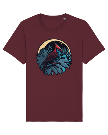 Red cardinal moon jungle  Burgundy