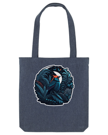 Red cardinal moon jungle  Midnight Blue