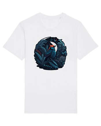 Red cardinal moon jungle  White