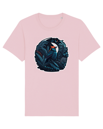 Red cardinal moon jungle  Cotton Pink