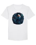 Red cardinal moon jungle  Tricou mânecă scurtă guler larg Bărbat Skater