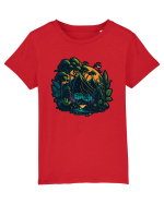 Peisaj exotic de munte  Tricou mânecă scurtă  Copii Mini Creator