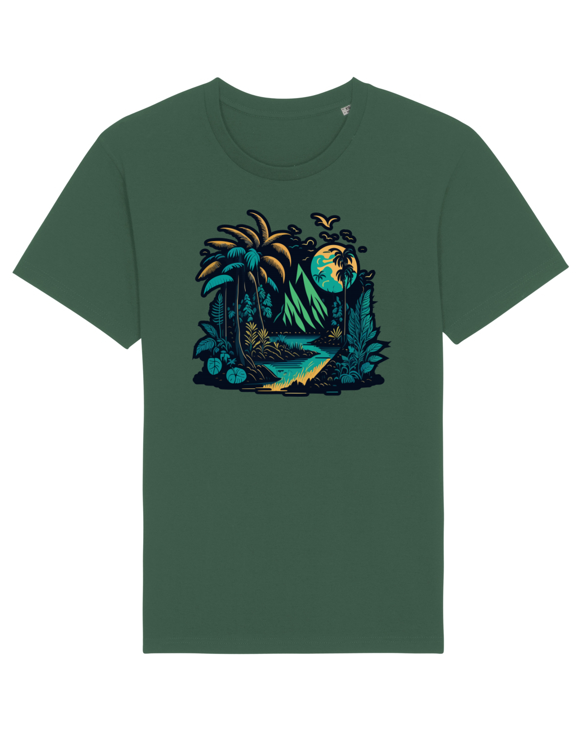 Tricou mânecă scurtă Unisex Rocker Bottle Green