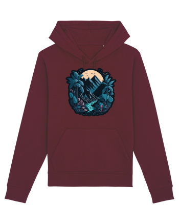 Peisaj exotic de munte #3 Burgundy
