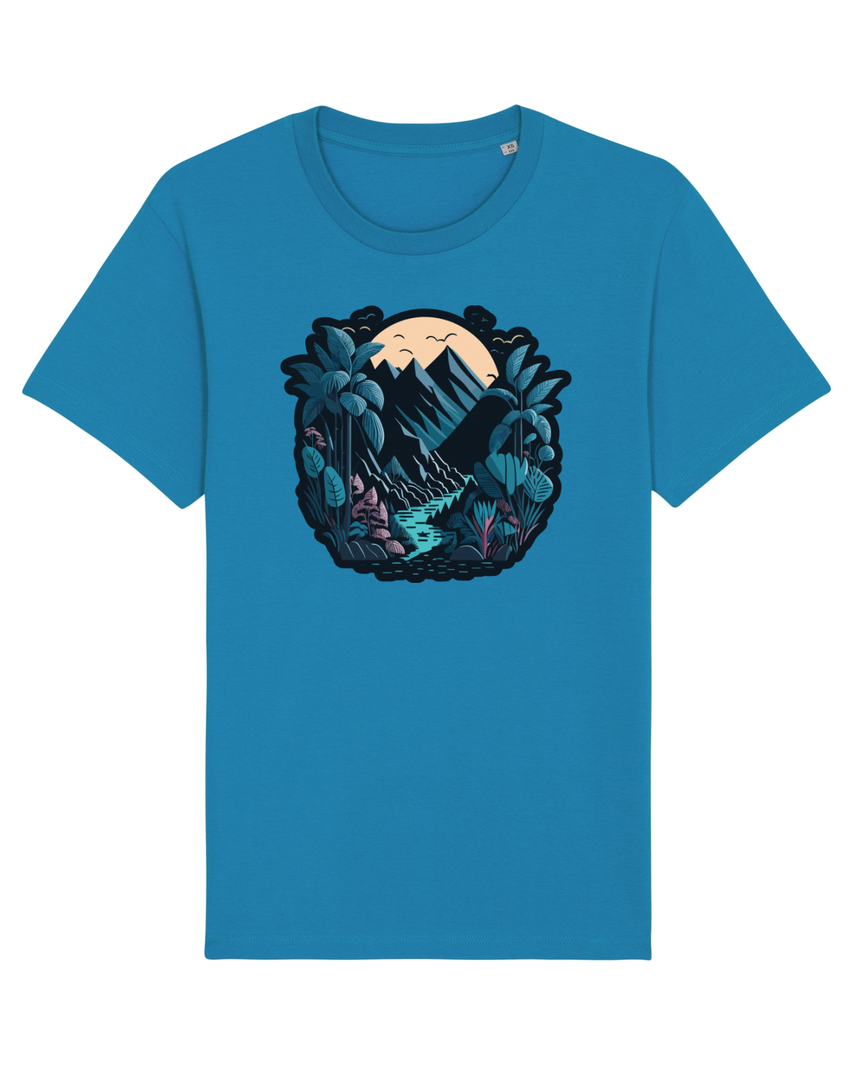 Tricou mânecă scurtă Unisex Rocker Azur