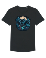 Peisaj exotic de munte #3 Tricou mânecă scurtă guler larg Bărbat Skater