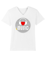 I love music Tricou mânecă scurtă guler V Bărbat Presenter