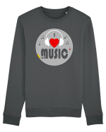 I love music Bluză mânecă lungă Unisex Rise