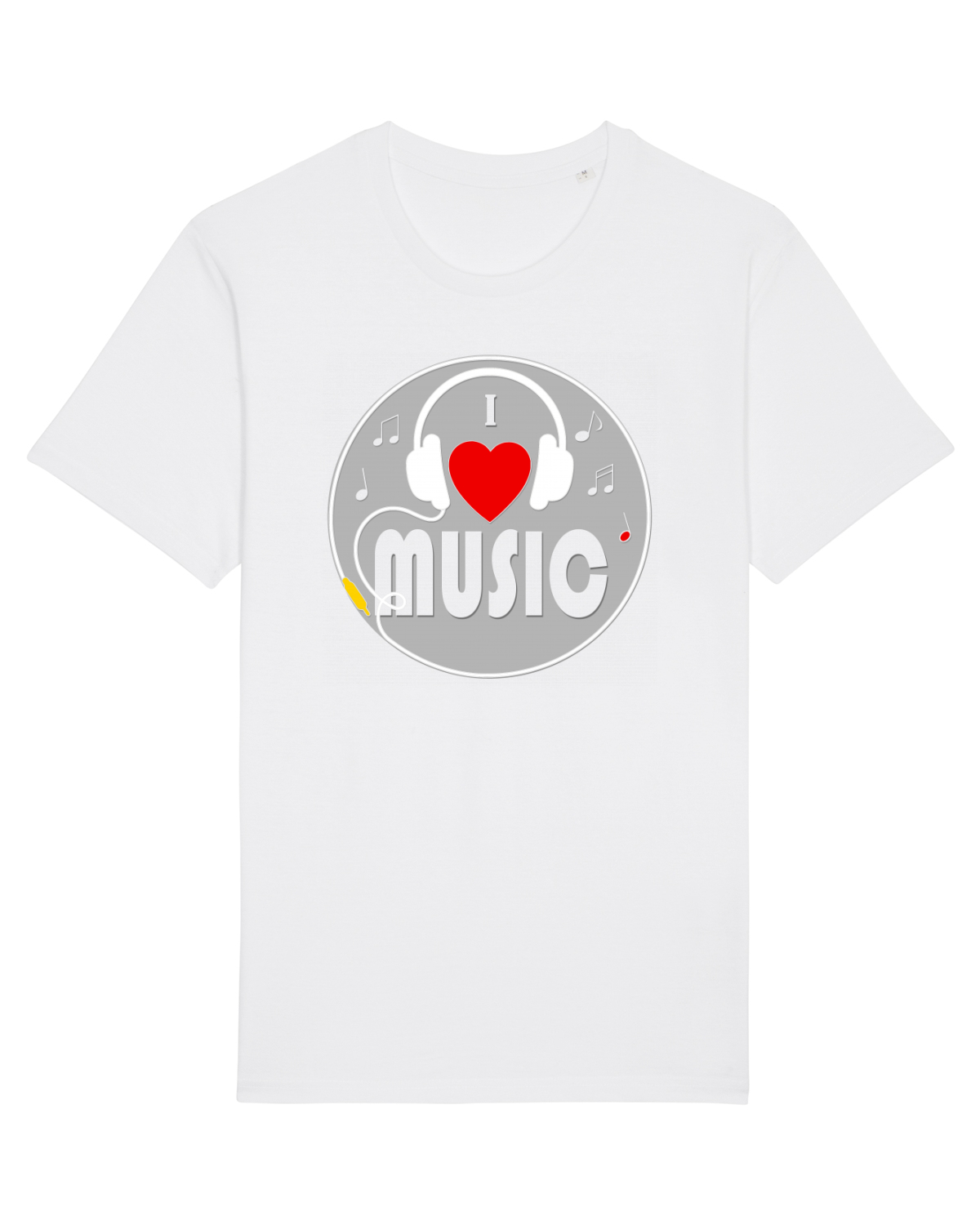 Tricou mânecă scurtă Unisex Rocker White
