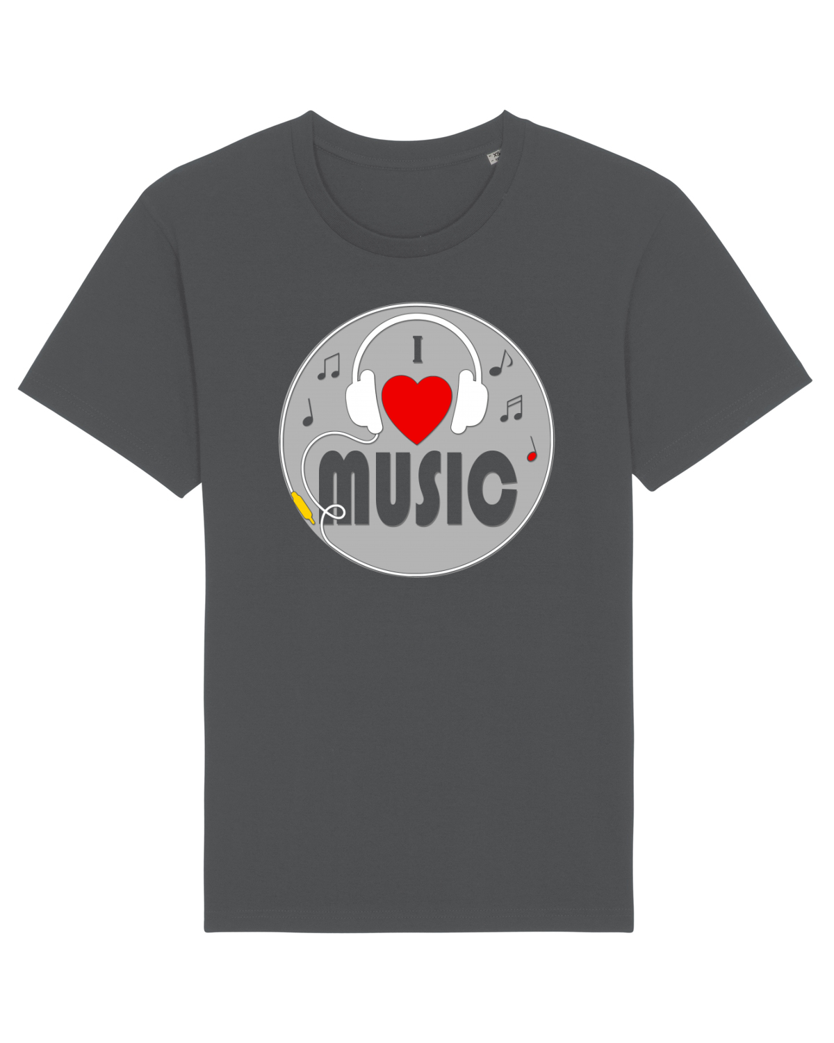 Tricou mânecă scurtă Unisex Rocker Anthracite