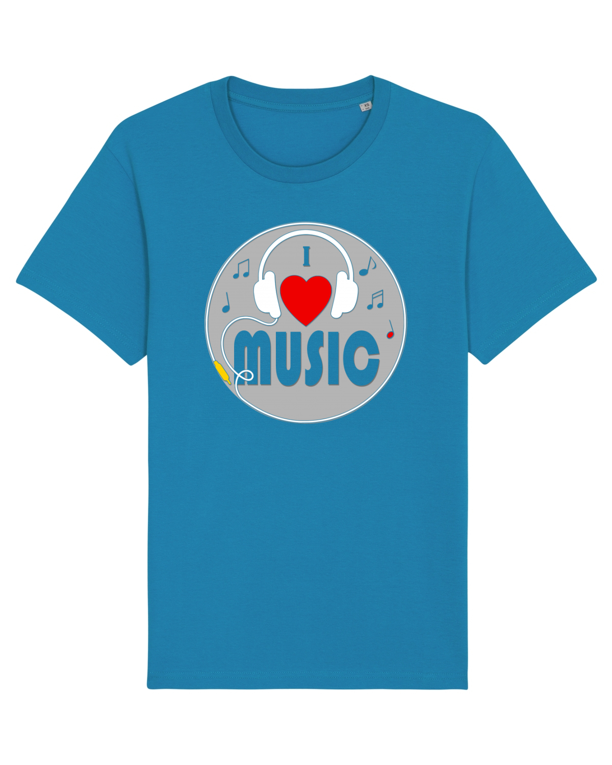 Tricou mânecă scurtă Unisex Rocker Azur