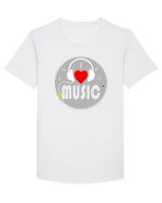 I love music Tricou mânecă scurtă guler larg Bărbat Skater