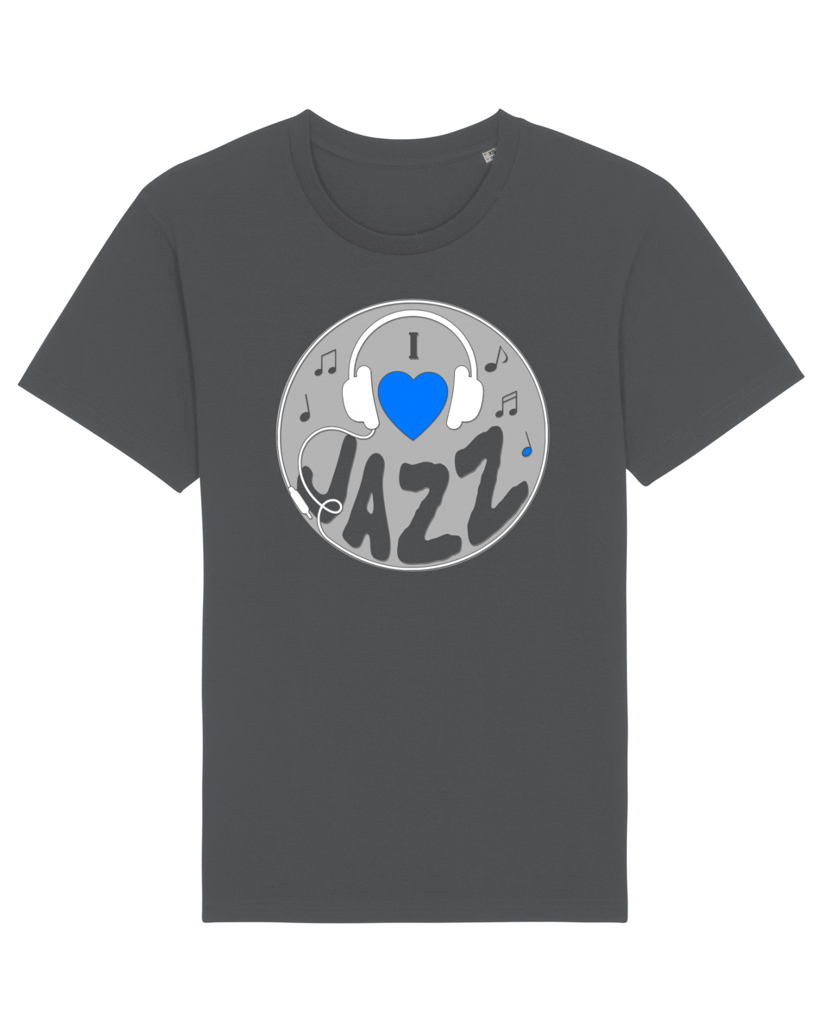 Tricou mânecă scurtă Unisex Rocker Anthracite