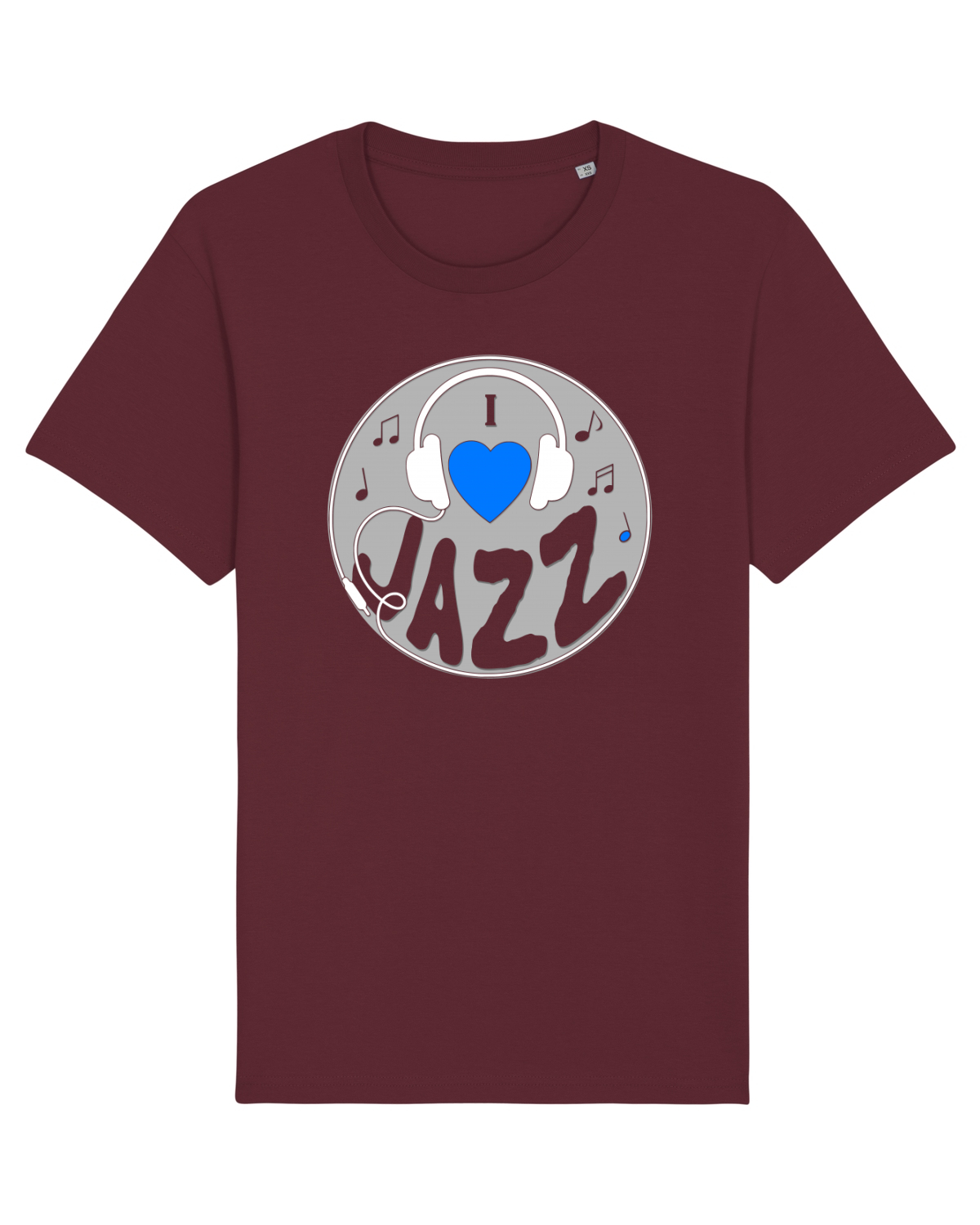 Tricou mânecă scurtă Unisex Rocker Burgundy