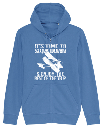 It’s time to slow down and enjoy the rest of  the trip VINTAGE PLANE Bright Blue
