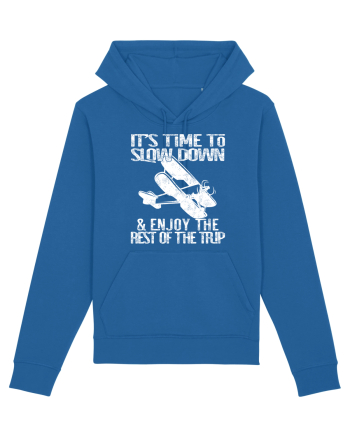 It’s time to slow down and enjoy the rest of  the trip VINTAGE PLANE Royal Blue