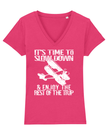 It’s time to slow down and enjoy the rest of  the trip VINTAGE PLANE Raspberry