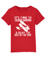 It’s time to slow down and enjoy the rest of  the trip VINTAGE PLANE Tricou mânecă scurtă  Copii Mini Creator