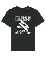 It’s time to slow down and enjoy the rest of  the trip VINTAGE PLANE Tricou mânecă scurtă Unisex Rocker
