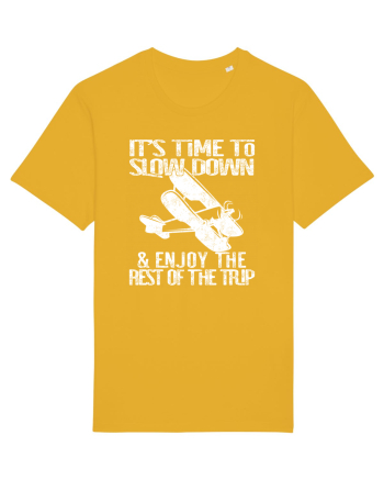 It’s time to slow down and enjoy the rest of  the trip VINTAGE PLANE Spectra Yellow