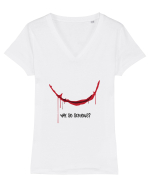 Why so serious? Tricou mânecă scurtă guler V Damă Evoker