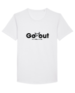 Go bike! Tricou mânecă scurtă guler larg Bărbat Skater