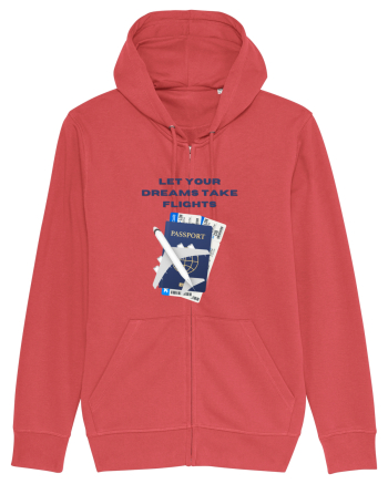 let your dreams take flights Carmine Red