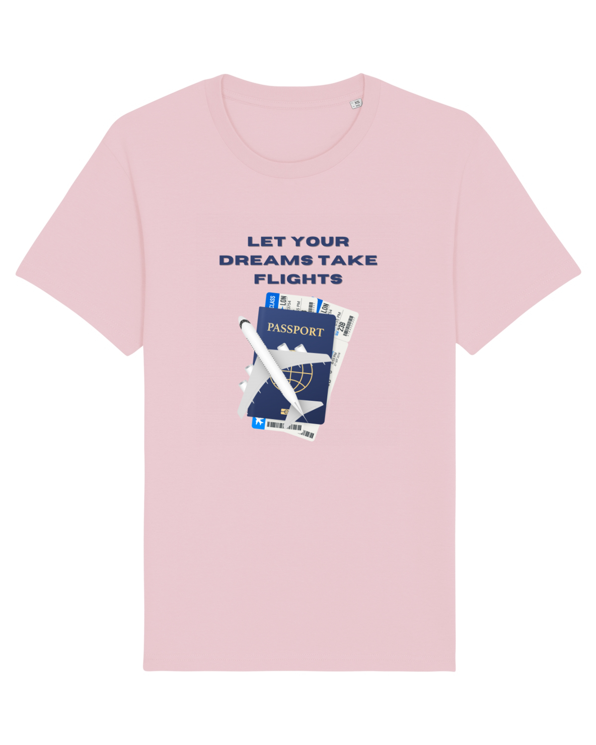 Tricou mânecă scurtă Unisex Rocker Cotton Pink
