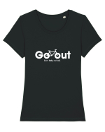 Go bike! Tricou mânecă scurtă guler larg fitted Damă Expresser