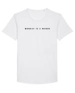 monday is a whore Tricou mânecă scurtă guler larg Bărbat Skater