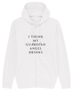 I THINK MY GUARDIAN ANGEL DRINKS Hanorac cu fermoar Unisex Connector