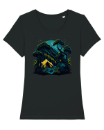 Camping adventure Tricou mânecă scurtă guler larg fitted Damă Expresser