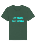 less thinking more drinking Tricou mânecă scurtă Unisex Rocker