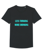 less thinking more drinking Tricou mânecă scurtă guler larg Bărbat Skater