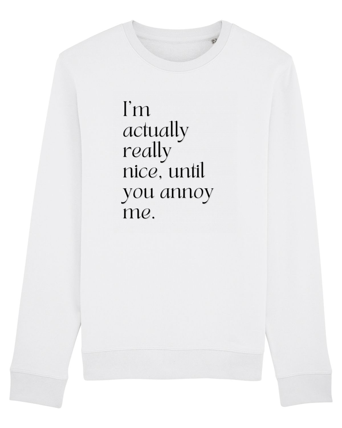 Bluză mânecă lungă Unisex Rise White