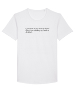 i get most of my exercice these days from shaking my head in disbelief Tricou mânecă scurtă guler larg Bărbat Skater