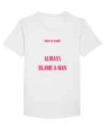 when in doubt always blame a man Tricou mânecă scurtă guler larg Bărbat Skater