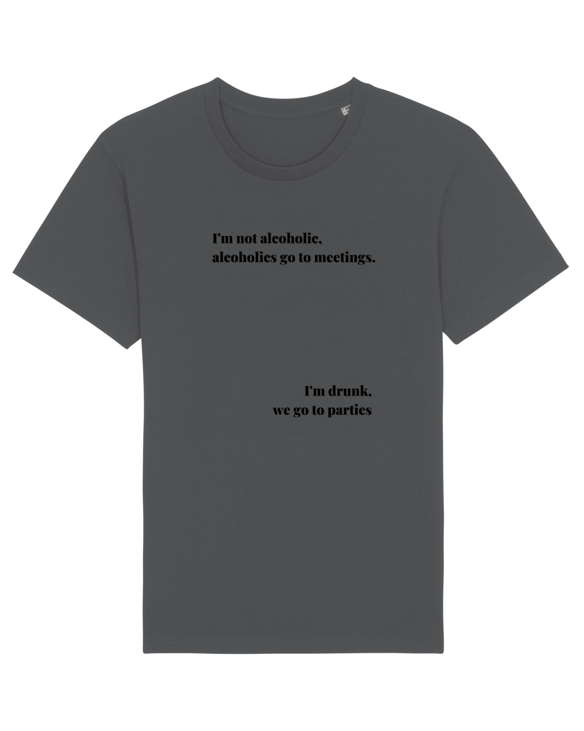 Tricou mânecă scurtă Unisex Rocker Anthracite