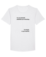 I M NOT ALCOHOLIC...I M DRUNK Tricou mânecă scurtă guler larg Bărbat Skater
