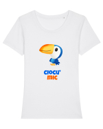Ciocu' mic Tricou mânecă scurtă guler larg fitted Damă Expresser