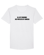 ALL MY PASWORDS ARE PROTECTED BY AMNESIA Tricou mânecă scurtă guler larg Bărbat Skater