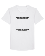 WHEN MY CHILDREN TELL ME THEY WANT ME OUT OF THEIR PERSONAL SPACE... Tricou mânecă scurtă guler larg Bărbat Skater