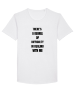 THERE S A DEGREE OF DIFFICULTY IN DEALING WITH ME Tricou mânecă scurtă guler larg Bărbat Skater